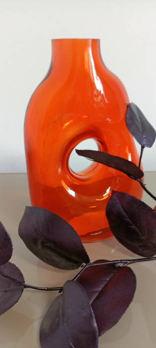 Vaza Leo, sticla, portocaliu - CreativDeco.ro [8]
