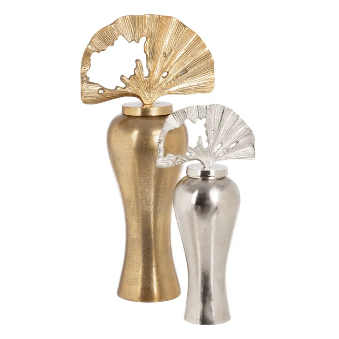 Vaza argintie cu capac decorativ | Decoratiuni unice [2]