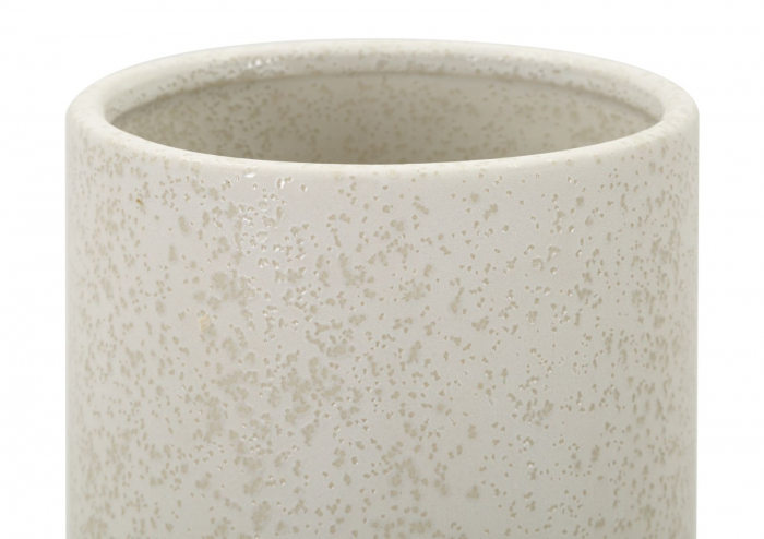 Vaza decorativa ceramica crem cu inel si sfere - CreativDeco [4]