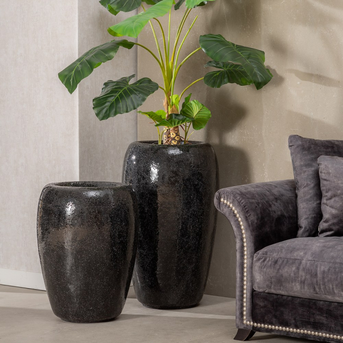 Vaza decorativa neagra CreativDeco - Decor industrial si minimalist de impact [2]