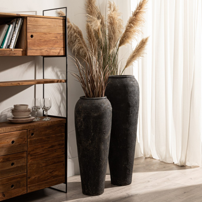 Vaza Neagra Design Antic CreativDeco - Accesoriu Versatil pentru Interioare Diverse [2]