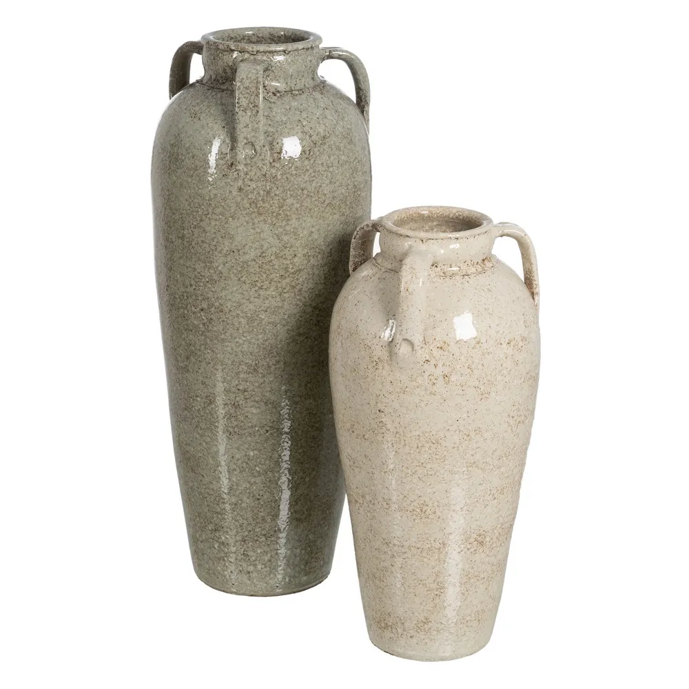 Vaza tip Amfora, Ceramica Bej - CreativDeco.ro [2]