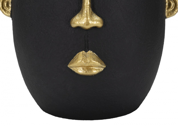 Vaza Tribal A, rasina, negru auriu [5]
