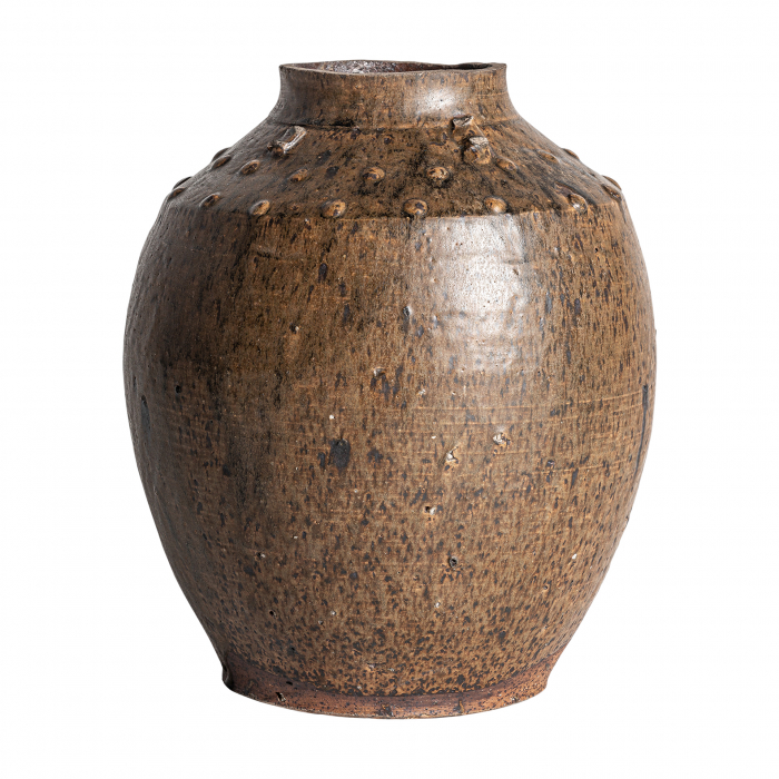 Vaza unicat coloniala ceramica maro rotunda|Vaze decorative elegante [1]