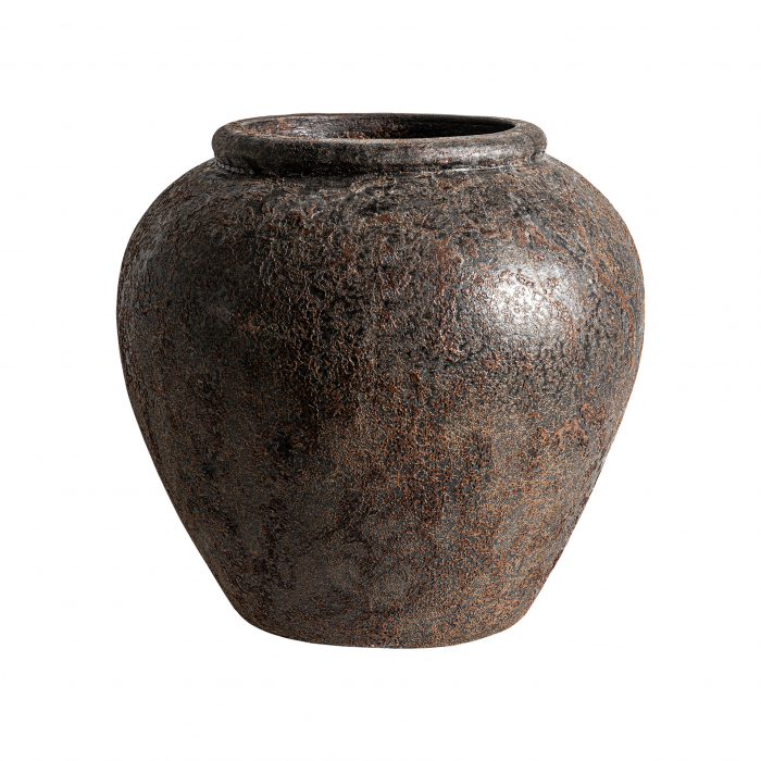 Vaza unicat vintage Bloned ceramica maro cubica|Vaze decorative versatile [1]