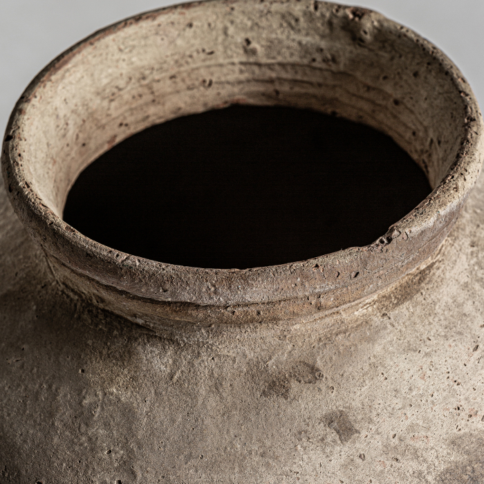 Vaza etnica unicat teracota si lemn|Vaze decorative autentice [2]