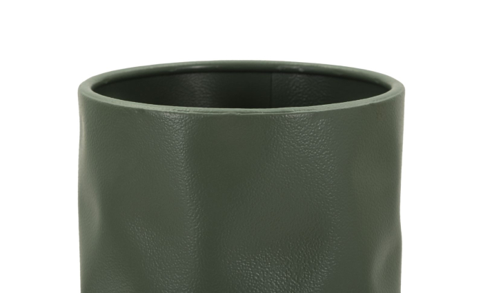 Vază verde deschis din fier cu suprafață texturată neregulată, 30 cm [3]