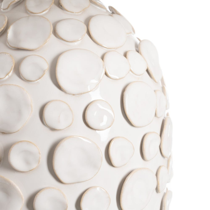 Veioză albă din ceramică cu textură reliefată [6]