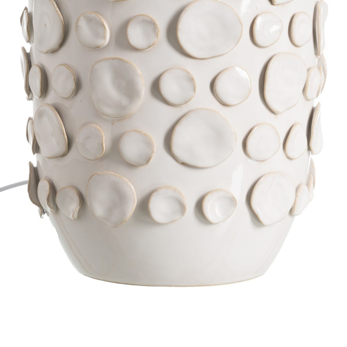 Veioză albă din ceramică cu textură reliefată [8]