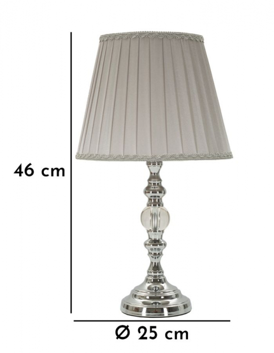 Lampa de masa argintie | Decor sofisticat | CreativDeco [7]