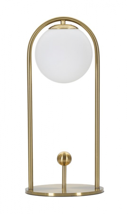 Lampa de masa Glamy Arc | Veioza cu abajur sferic CreativDeco [1]