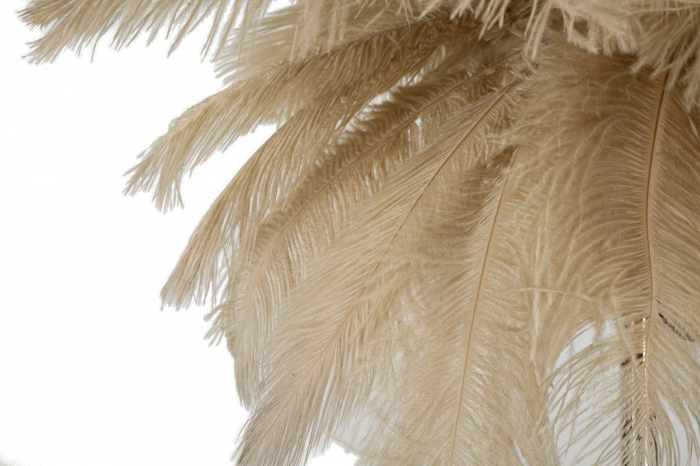 Lampa de masa cu pene maro design glamour | CreativDeco [2]