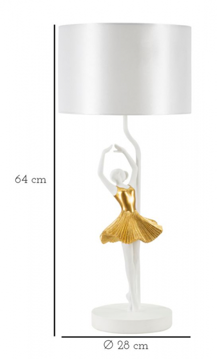 Veioza Balerina W, Rasina, Alb Auriu - creativdeco.ro [7]