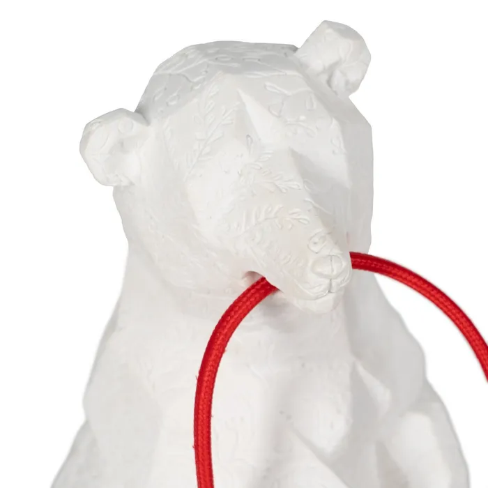 Veioza Bear Alb, Polirasina - creativdeco.ro [2]