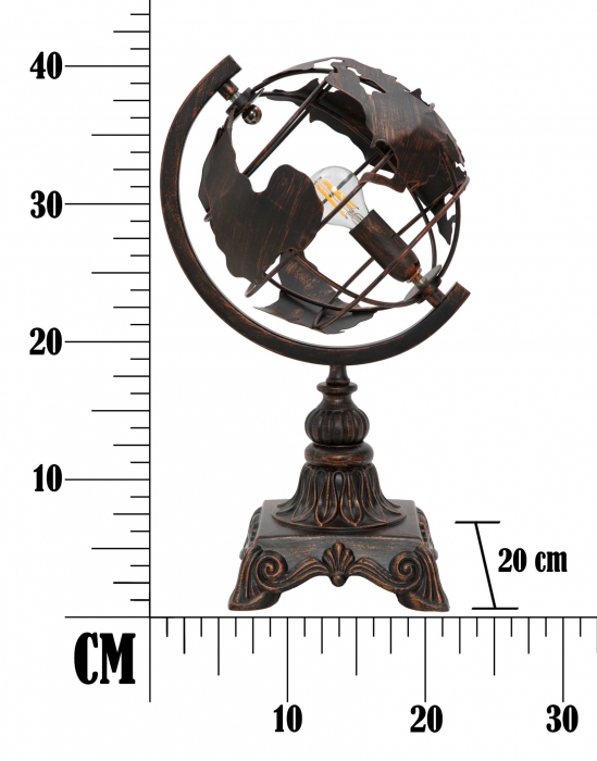 Veioza birou World, metal maro [9]