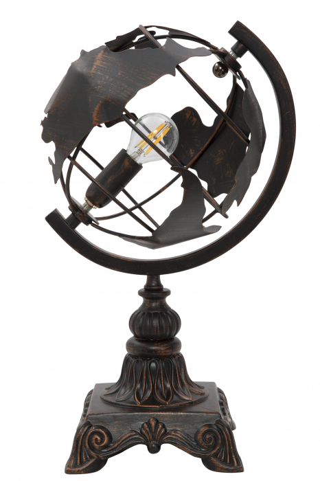 Veioza birou World, metal maro [3]