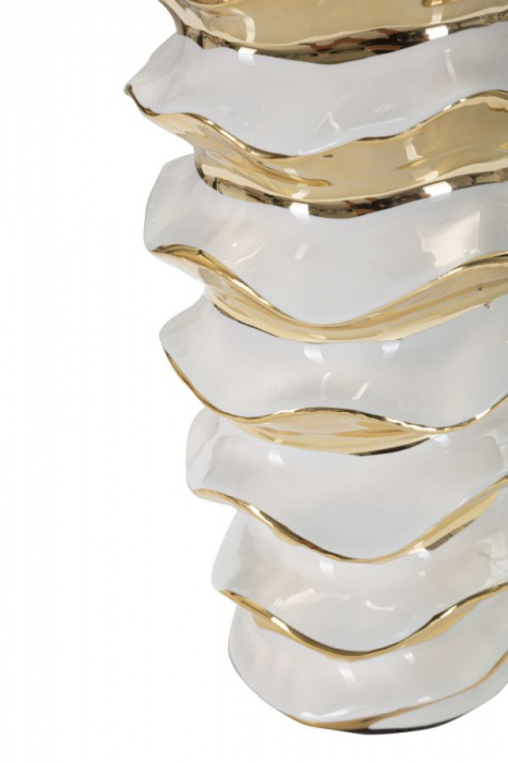 Veioza ceramica alb-auriu Glam Space CreativDeco [4]