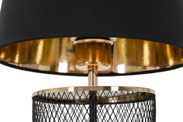 Veioza Chaine, metal/textil, negru/auriu, Mauro Ferretti [3]