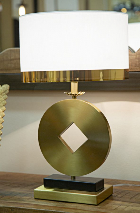 Veioza Coin, metal, auriu alb - creativdeco.ro [3]