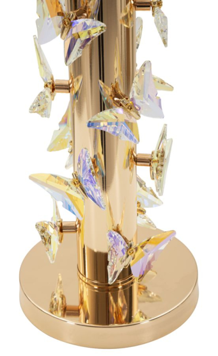 Veioză fluture auriu decorativ abajur alb [3]