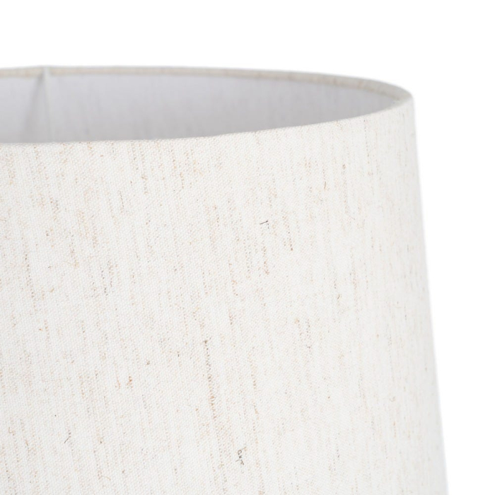 Veioză din ceramică cu dungi decorative și abajur textil generos [3]