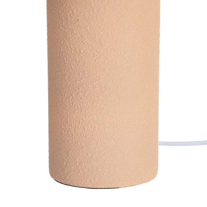 Veioză din ceramică teracotă cu abajur dublu texturat tip ratan [5]