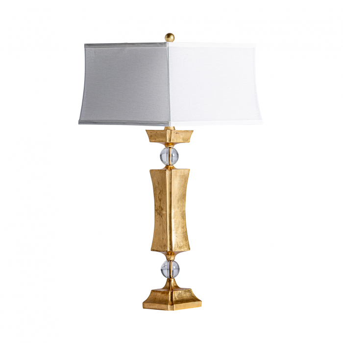 Veioza Art Deco metal alb auriu|Veioza elegante [2]