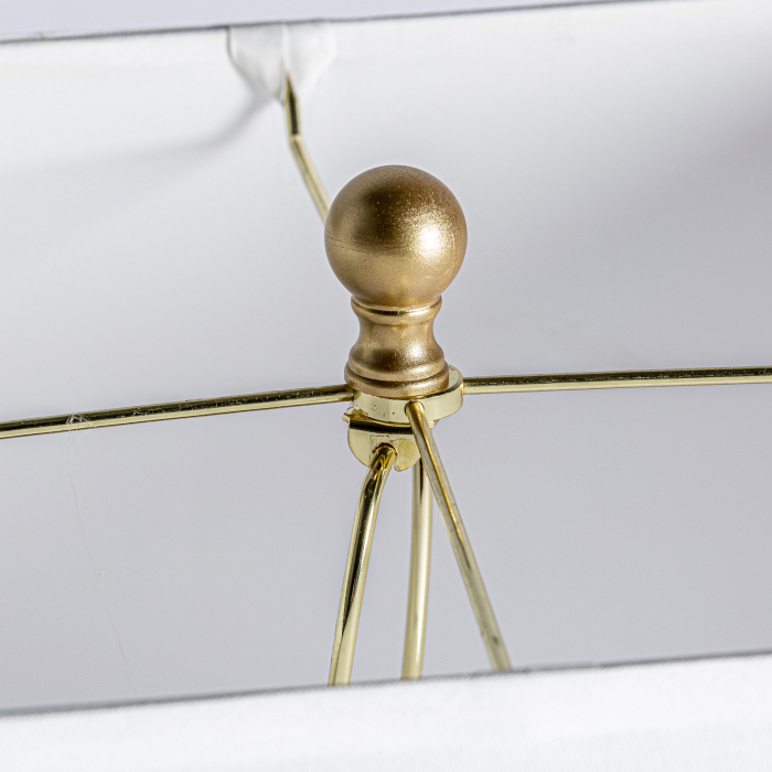 Veioza Art Deco metal alb auriu|Veioza elegante [5]