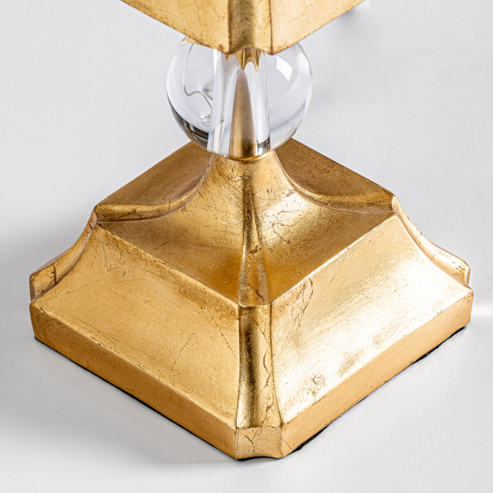 Veioza Art Deco metal alb auriu|Veioza elegante [6]