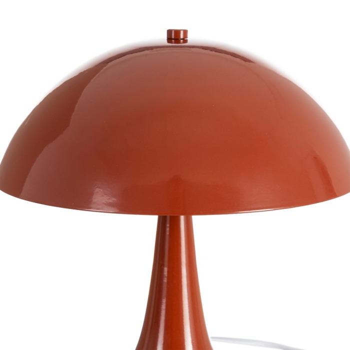 Veioză din metal cărămiziu cu abajur în formă de ciupercă – fotografie produs principal [2]