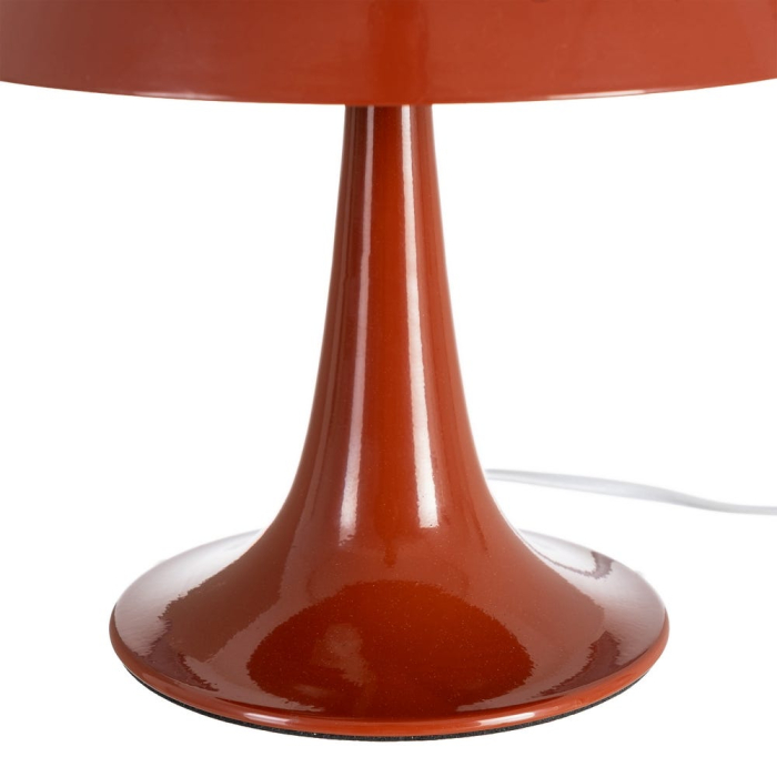 Veioză din metal cărămiziu cu abajur în formă de ciupercă – fotografie produs principal [4]