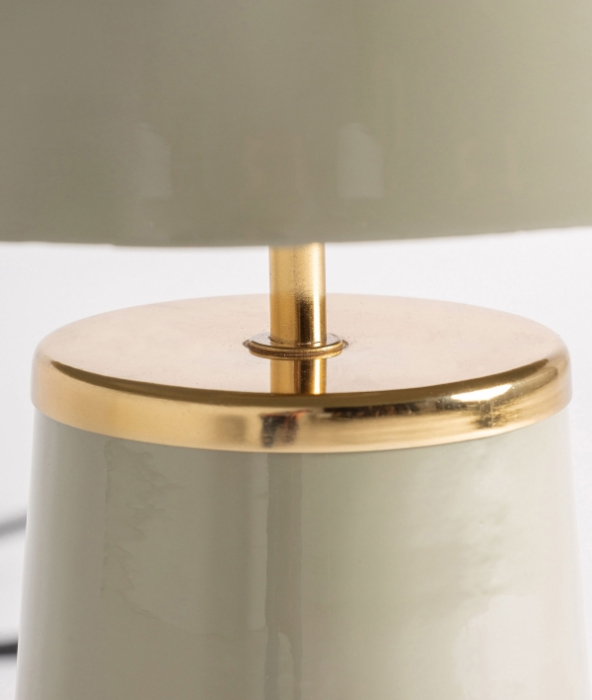 Veioza din metal crem cu finisaj lucios si design rotunjit Manarola [2]