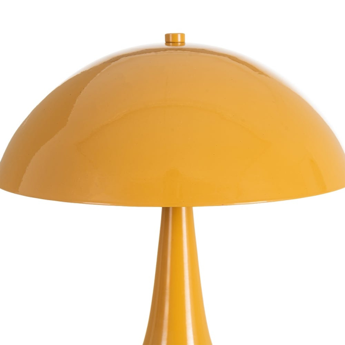 Veioză din metal muștar cu abajur în formă de ciupercă – fotografie produs principal [2]
