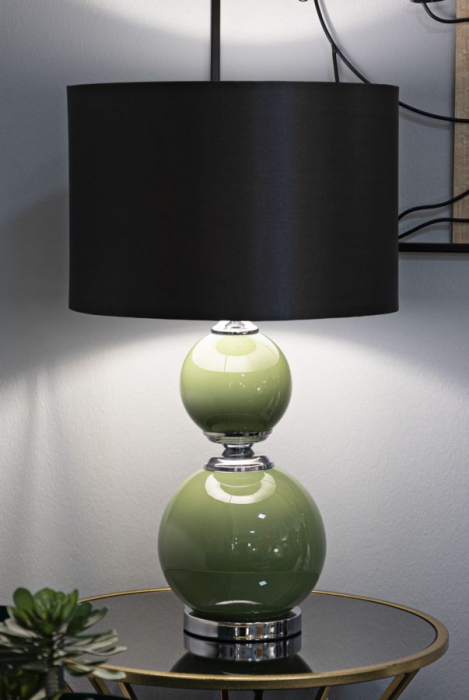 Veioza verde-argintie | Lampa de masa CreativDeco [2]