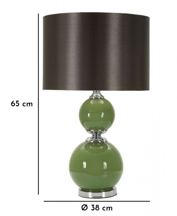 Veioza verde-argintie | Lampa de masa CreativDeco [7]