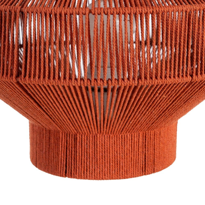 Veioză geometrică din sfoară de hârtie teracotă pe structură metalică – fotografie produs principal [4]