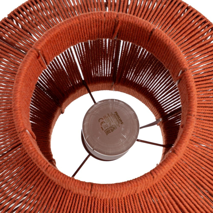 Veioză geometrică din sfoară de hârtie teracotă pe structură metalică – fotografie produs principal [5]