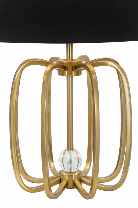 Veioza Glam Ball, metal/poliester, negru/auriu [4]