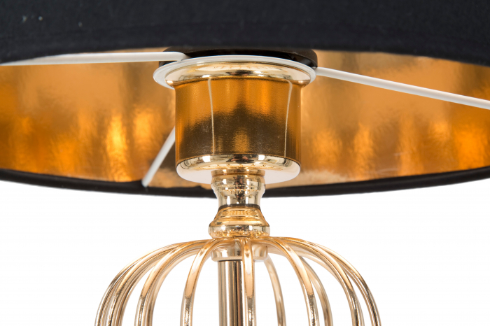 Veioza Glam Towy, fier auriu/abajur negru [5]