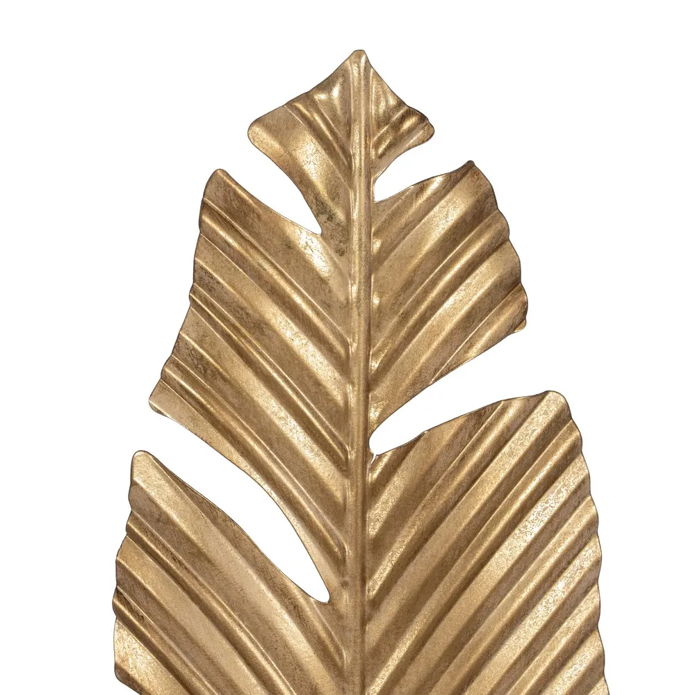 Veioza Leave, Metal, Negru Auriu - creativdeco.ro [5]