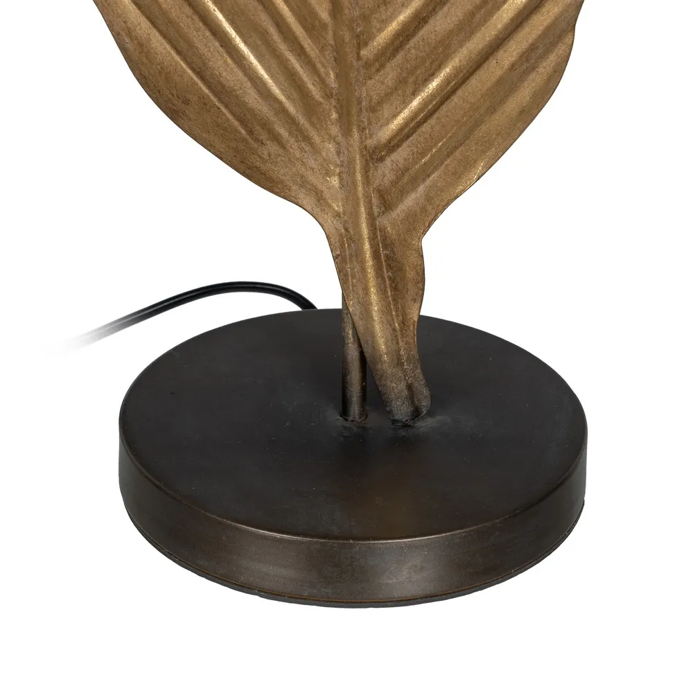Veioza Leave, Metal, Negru Auriu - creativdeco.ro [6]