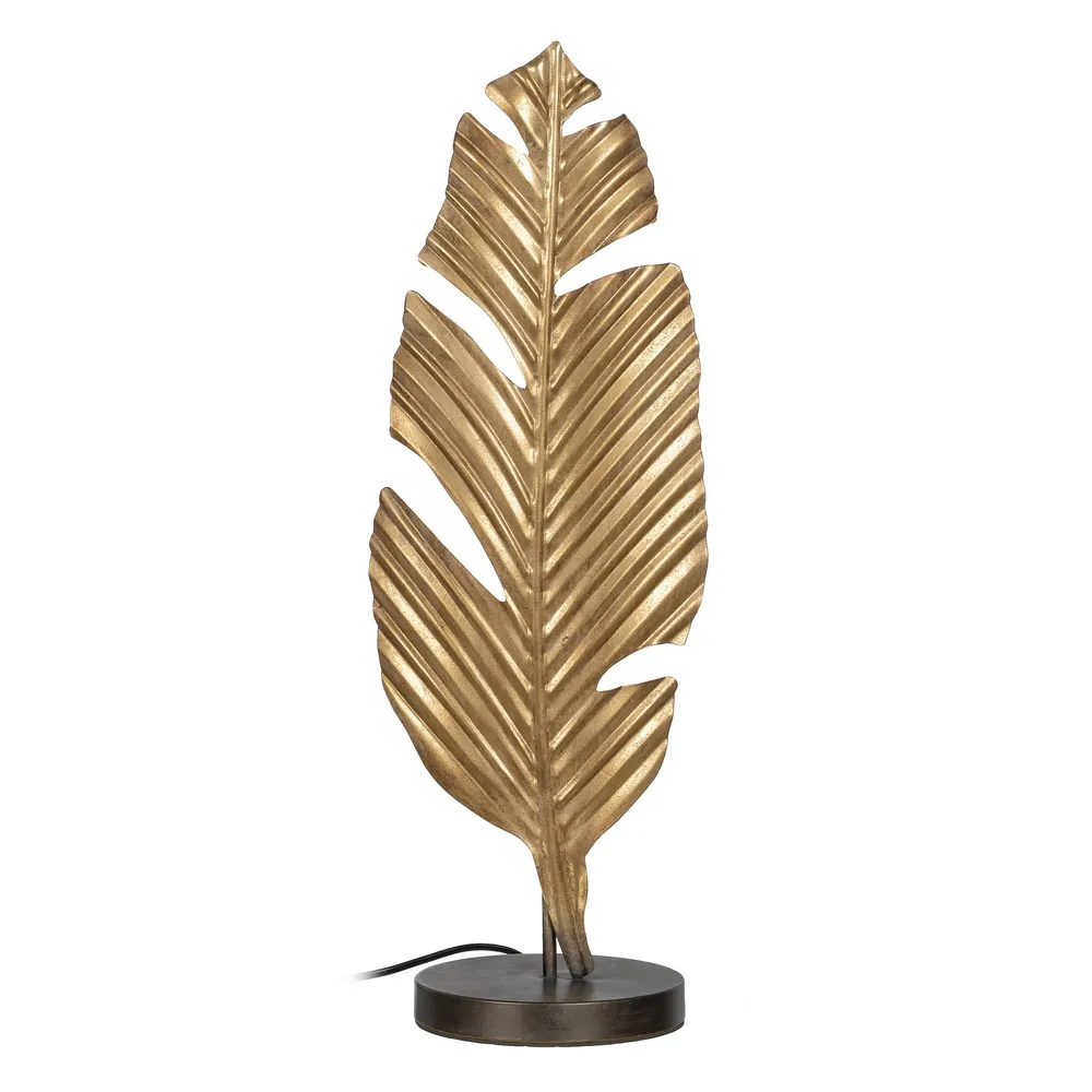 Veioza Leave, Metal, Negru Auriu - creativdeco.ro [1]