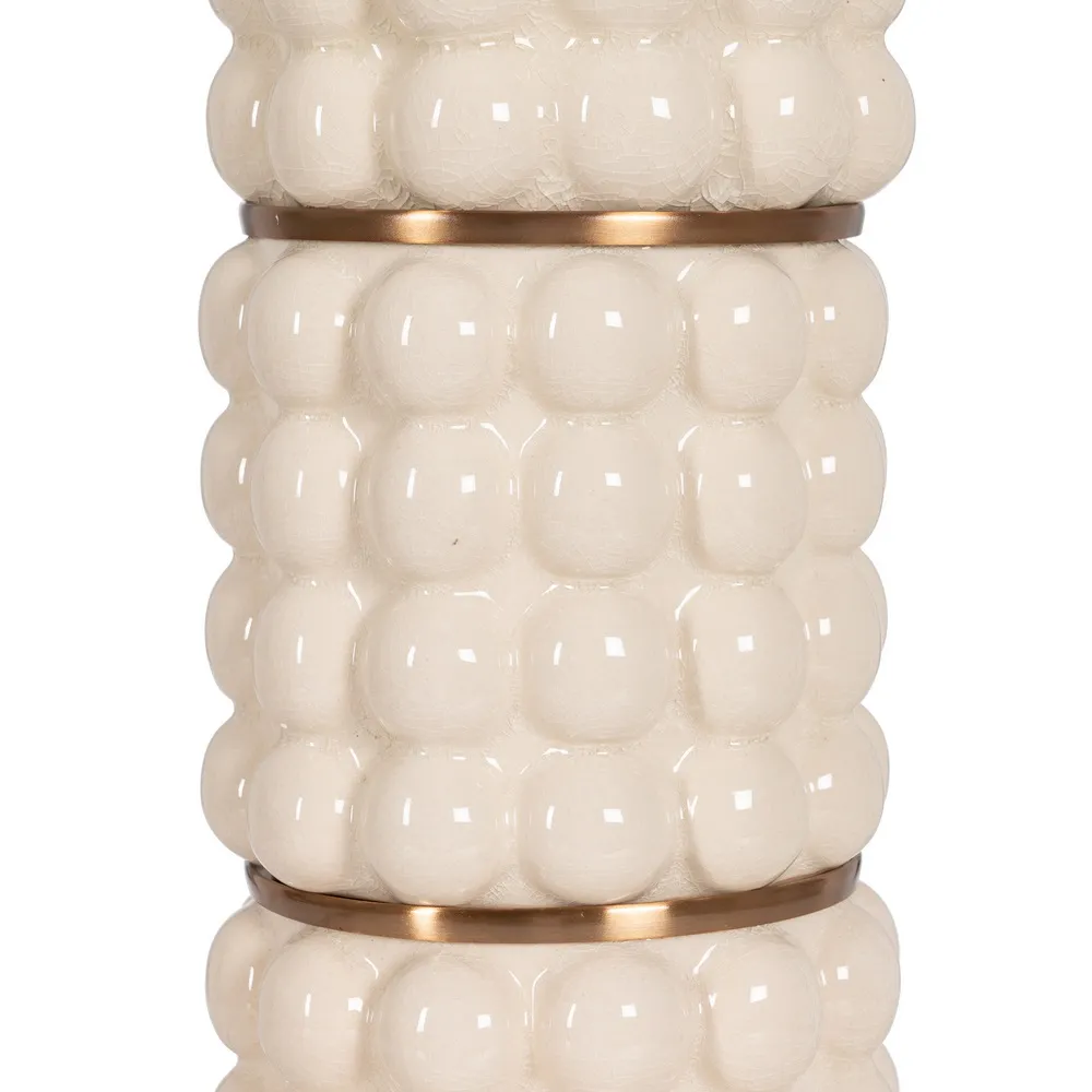 Veioza Living de Design Alb-Auriu din Ceramică și Metal - creativdeco.ro [5]