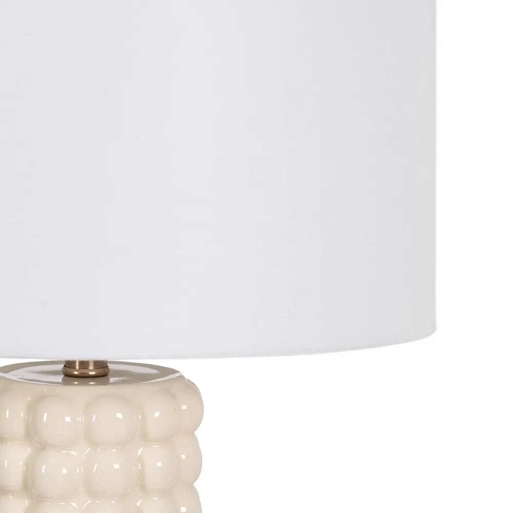 Veioza Living de Design Alb-Auriu din Ceramică și Metal - creativdeco.ro [3]