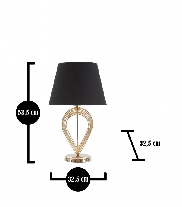Veioza Maxt,auriu/negru,fier/poliester [6]