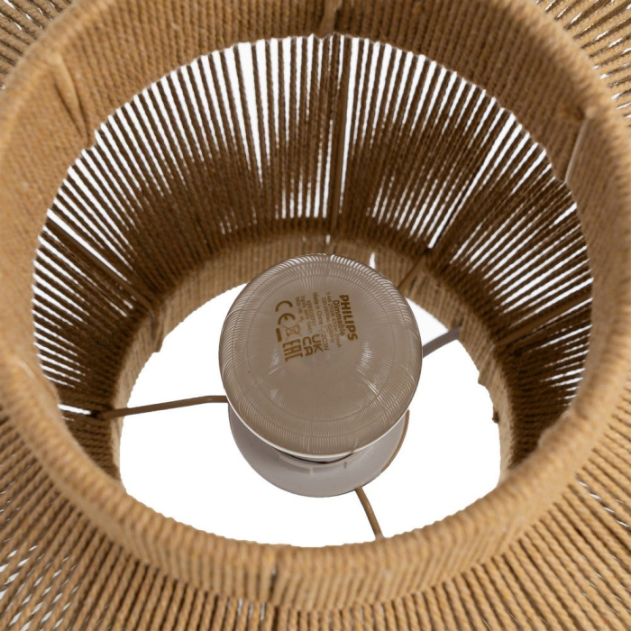 Veioză naturală sfoară de hârtie și fier design boho – fotografie produs principal [5]