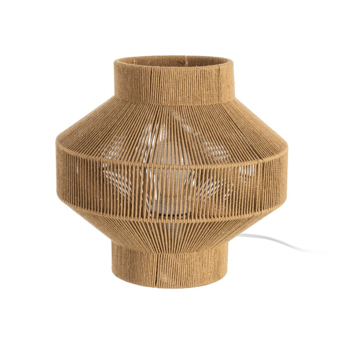 Veioză naturală sfoară de hârtie și fier design boho – fotografie produs principal [1]