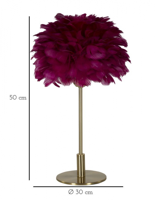 Veioza Romantica Pene Rosii CreativDeco - Lampa de Masa Glamour [6]