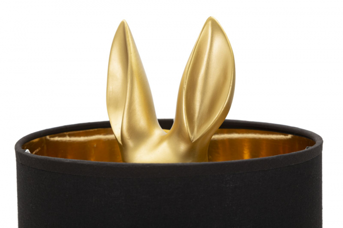 Veioza Rabbit, rasina, auriu negru [6]