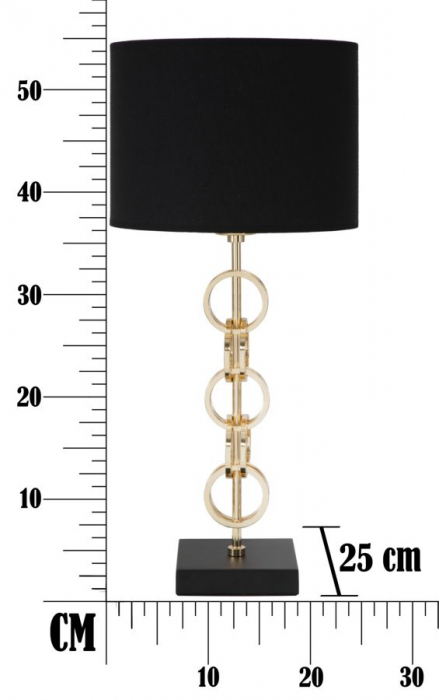 Veioza Rings, metal/textil, negru/auriu, Mauro Ferretti [9]